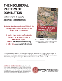 THE NEOLI BERAL PATTERN OF DOMINATION