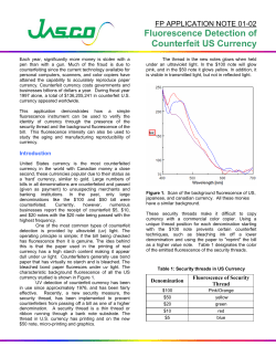 Fluorescence Detection of Counterfeit US Currency