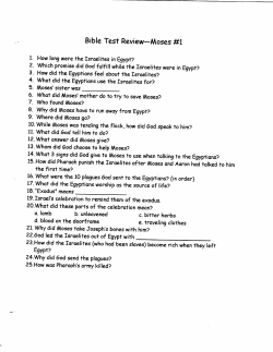 Bible Test Review—Moses #1 - Sunnyside Christian School