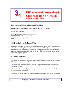 Man of La Mancha and the Spanish Inquisition