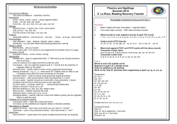 Spelling booklet for parents