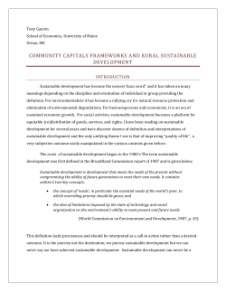 community capitals frameworks and rural sustainable development