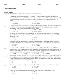Competency 9 pretest - MATH5