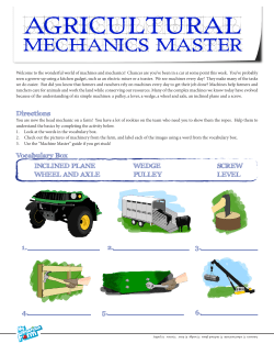 Directions Vocabulary Box PULLEY WEDGE SCREW LEVEL