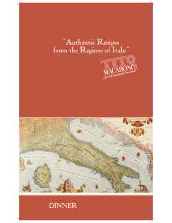 Authentic Recipes from the Regions of Italy.
