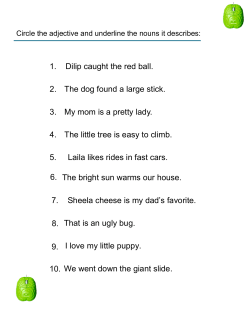 1. Dilip caught the red ball. 2. The dog found a