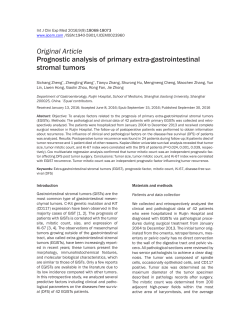 Prognostic analysis of primary extra