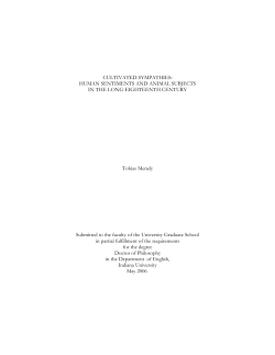 CULTIVATED SYMPATHIES: HUMAN