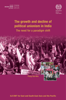 The growth and decline of political unionism in India