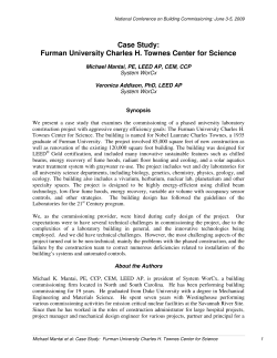 Michael Mantai - Building Commissioning Association