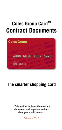 Coles Group Card Conditions of Use