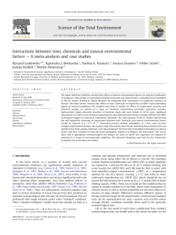 Interactions between toxic chemicals and natural environmental