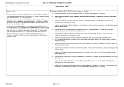 Enfield Religious Education Scheme of Work WHAT DO