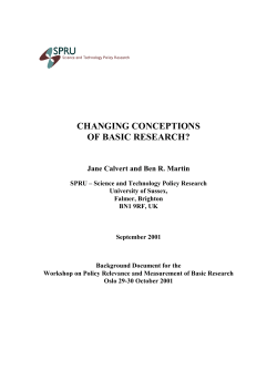 changing conceptions of basic research?