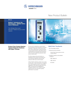 NP 310 - Belden Introduces the Hirschmann EAGLE Tofino Line of