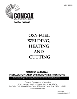oxy-fuel welding, heating and cutting