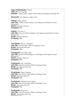 Creating custom widgets with the IBM Case Manager JavaScript API