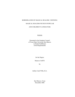 BORDERLANDS OF MAGICAL REALISM