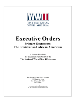 Executive Orders - The National WWII Museum