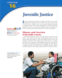 History and Overview of Juvenile Courts