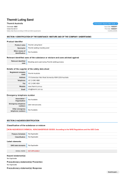 Thermit Luting Sand - Thermit Australia Home