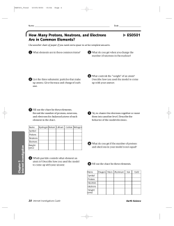 How Many Protons, Neutrons, and Electrons Are in Common