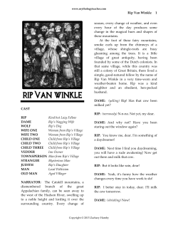 rip van winkle - Mythology Teacher