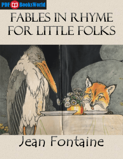 Fables in Rhyme for Little Folks, by Jean de La Fontaine