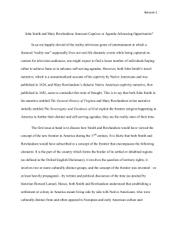 John Smith and Mary Rowlandson