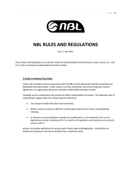 NATIONAL BASKETBALL LEAGUE (NBL)