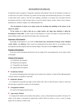 DEVELOPMENT OF SURFACES