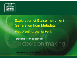 Exploration of B p Generation from Blaise Instrument m Metadata