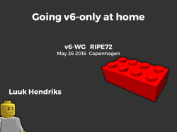 Going v6-only at home