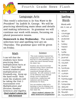 Fourth Grade News Flash - Campbell County Schools