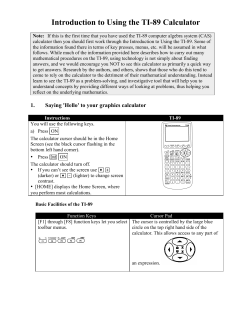 Introduction to Using the TI