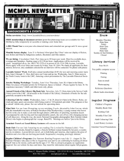 June 2016 - Mary C. Moore Public Library