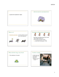 Spontaneous generation - Old Saybrook Public Schools