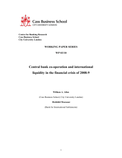 Central bank co-operation and international liquidity in the financial