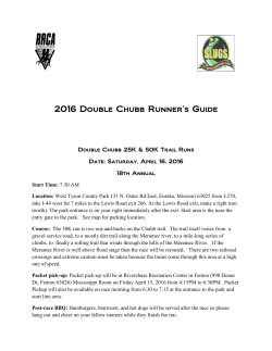 Race day info - St. Louis Ultrarunners Group