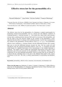 Effective stress for the permeability of a limestone