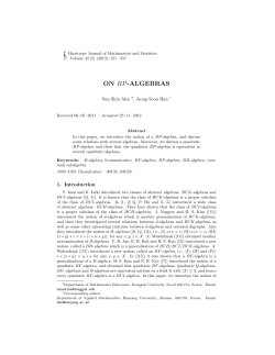 on bp-algebras - Hacettepe Journal of Mathematics and Statistics