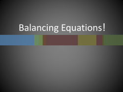 Balancing Equations - Flipped Out Science