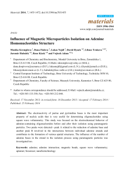 Influence of Magnetic Microparticles Isolation on Adenine