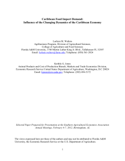 Caribbean Food Import Demand