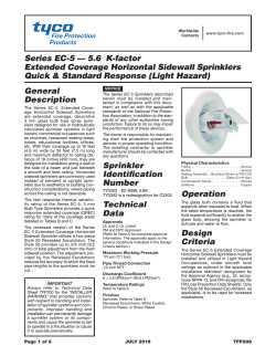 Series EC-5 &mdash; 5.6 K-factor Extended Coverage Horizontal Sidewall