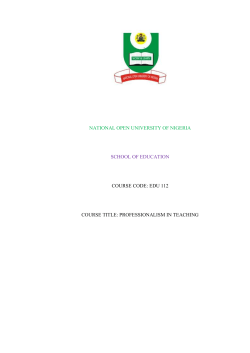 EDU112 - National Open University of Nigeria