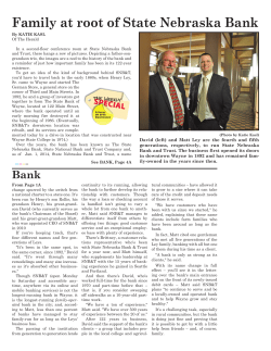 Comedy fe event com Family at root of State Nebraska Bank