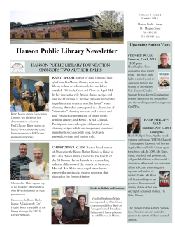 complete newsletter - Hanson Public Library