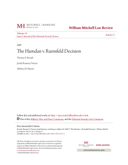 The Hamdan v. Rumsfeld Decision