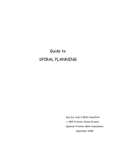 Spiral Planning
